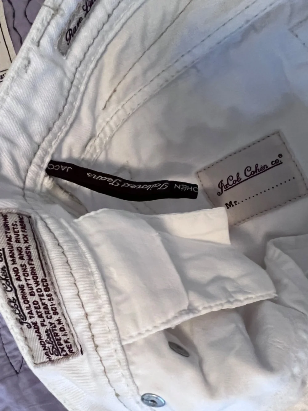 Jacob Cohën White Tailored Luxury Jeans Size 33 Made in Italy
